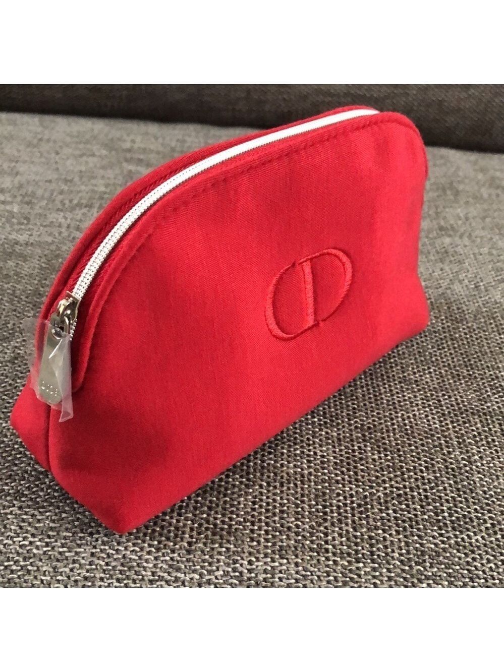 Dior Beauty Makeup Logo Small Luxury Pouch Gift Authentic Red - Picture 5 of 17